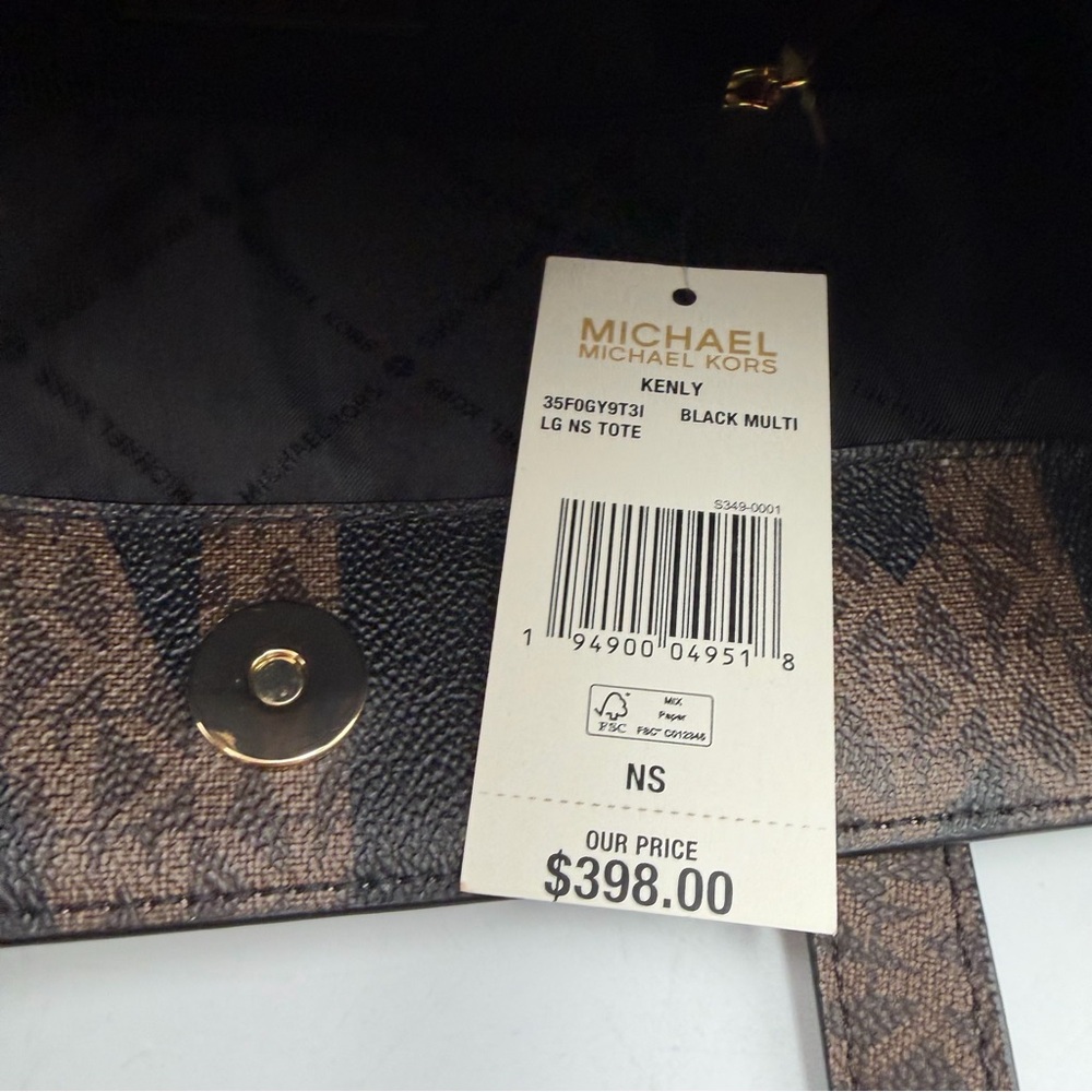 Michael Kors Kenly Large MK Logo Tote Bag NWT - Picture 8 of 10